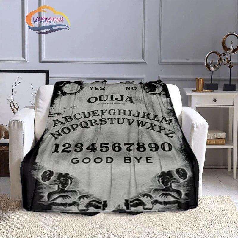 Satanic Gothic Witchcraft Blanket Ouija Board with Hands Occultism Flannel   Soft Four Seasons Portable Camping