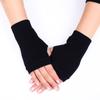 Unisex Cotton Fingerless Gloves Knitted Half-finger Mittens Short Style Student Warm Gloves Autumn Winter