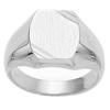 Silver Signet Ring 'Karl' Silver (rhodium) - 11 Mm
