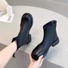 Fashion Autumn Winter Ankle Boots Women Britain Retro Round Toe Fashion Chelsea Boots Female New Low Heels Platform Shoes Botas De Mujer