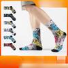 360 Digital Print Socks Tide Socks Heat Sublimation Tie Dye 3d Print Cotton Socks Men's Summer
