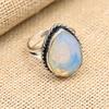 Milky Opal Gemstone Handmade Jewelry 925 Sterling Silver Ring For Christmas