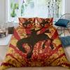 Western Cowboy Duvet Cover Set Vintage Farmhouse Bedding Set For Kids Boys Teens Queen Size Soft 2/3pcs Polyester Quilt Cover