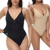 Tummy Control Shapewear Thong Backless Slimming Bodysuit for Women Deep V Neck Body Shaper Seamless Camisoles Bodysuit