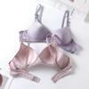 Non-wired Large Size Bra Thin Seamless Push-up Glossy Comfortable Underwear Bra