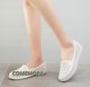 Fashion Flat Shoes Women Hollow Out Slip On Casual Nurse Shoes Summer Loafers Female Sandals Shallow Beach Breathable Classic Round Head