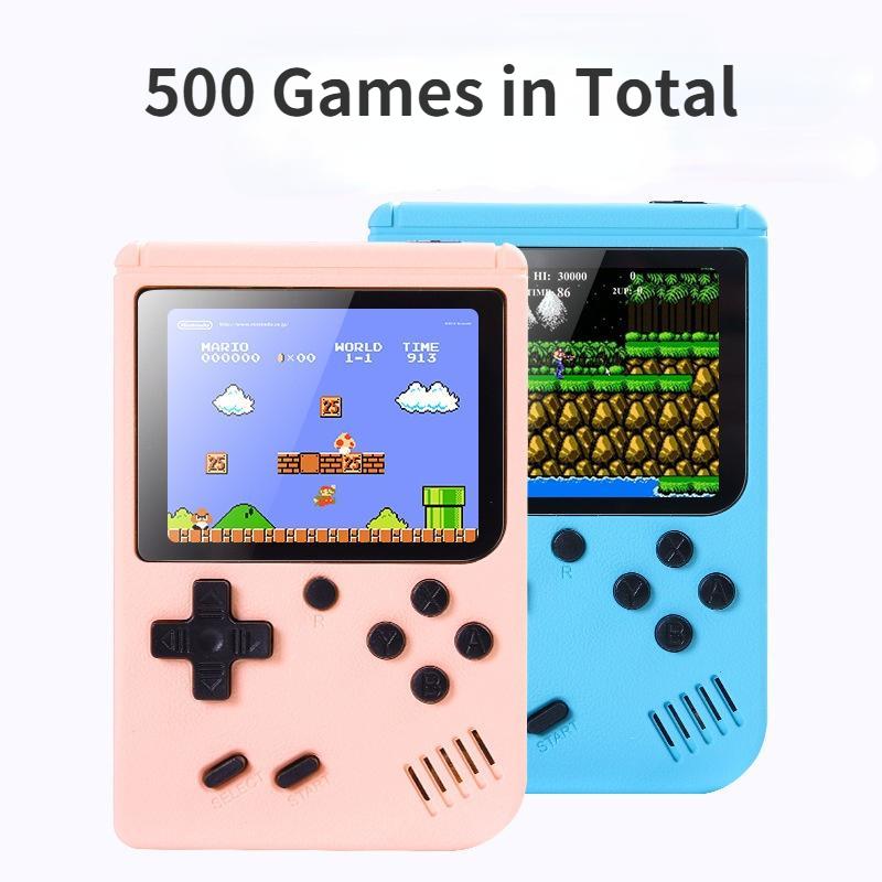 Macaron Handheld Game Console Children's Student Nostalgic Toy 500 In One Retro Mini Handheld Game Console