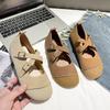 Fashion Autumn Women's Flat Shoes Casual Mary Jane Shoes Soft Sole Cross Buckle Comfortable Shoes Women's Mules Mix Order