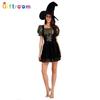 Western Halloween Costume Short Skirt Flannel Black Witch Vampire Ghost Stage Show Prop Costume