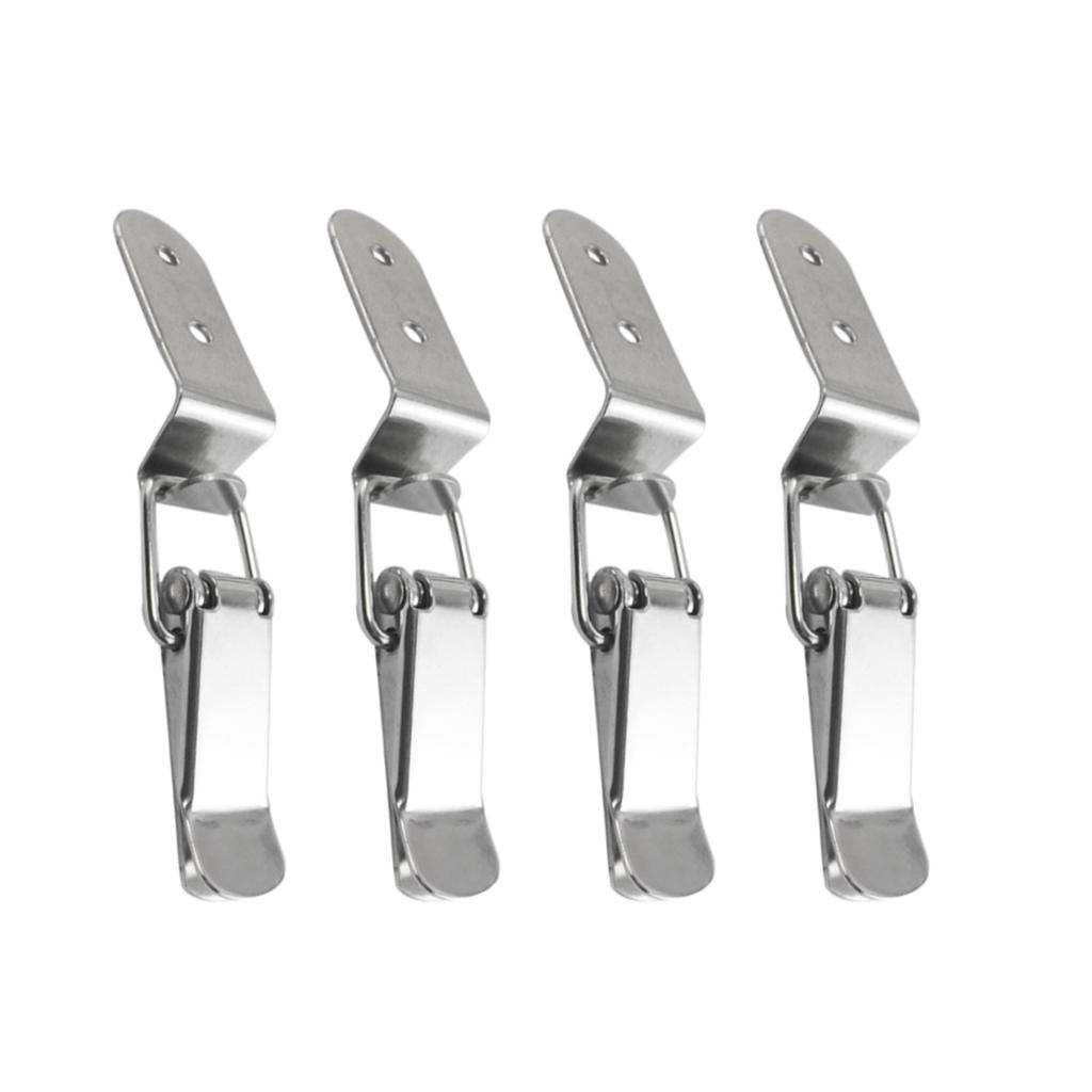 4pcs Steel Toggle Latches 90 Degree Box Lock Small Corner Hasp Multipurpose Latches Simple Installs for Cases & Cabinets