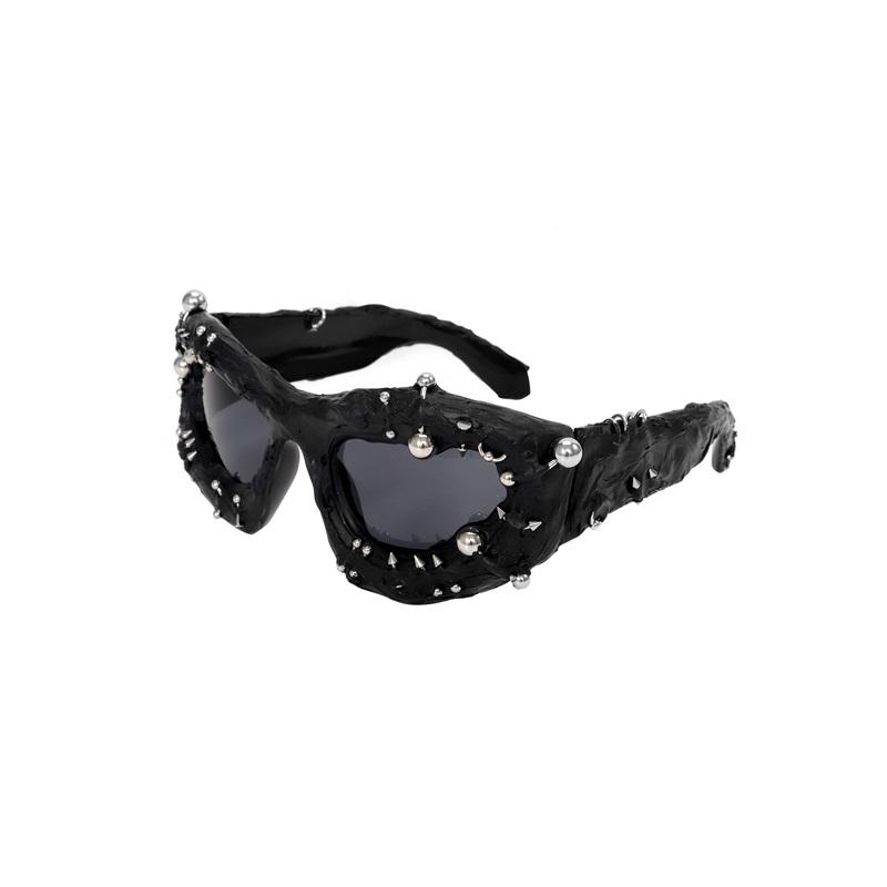 Trendy Fashionable Punk Vinyl Glasses For Men And Women Unique Style Retro Black Eyewear Stylish Glasses For Daily Wear And Special Occasions