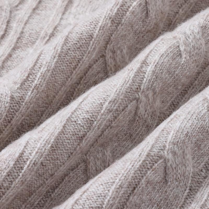 Hengyuanxiang Men's 100% Pure Wool Round Neck Sweater - Autumn/Winter Plus Velvet Thickened