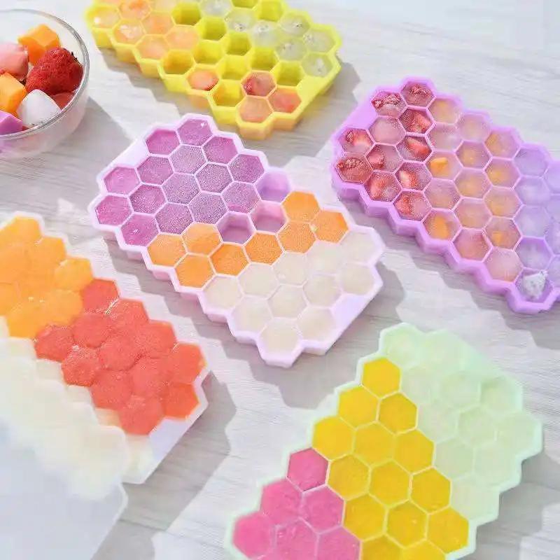 1PCS Silicone Ice Cube Mold 148 Cube Large-capacity Ice Trays Food Grade Maker BPA Free Reusable Ice Maker with Lids