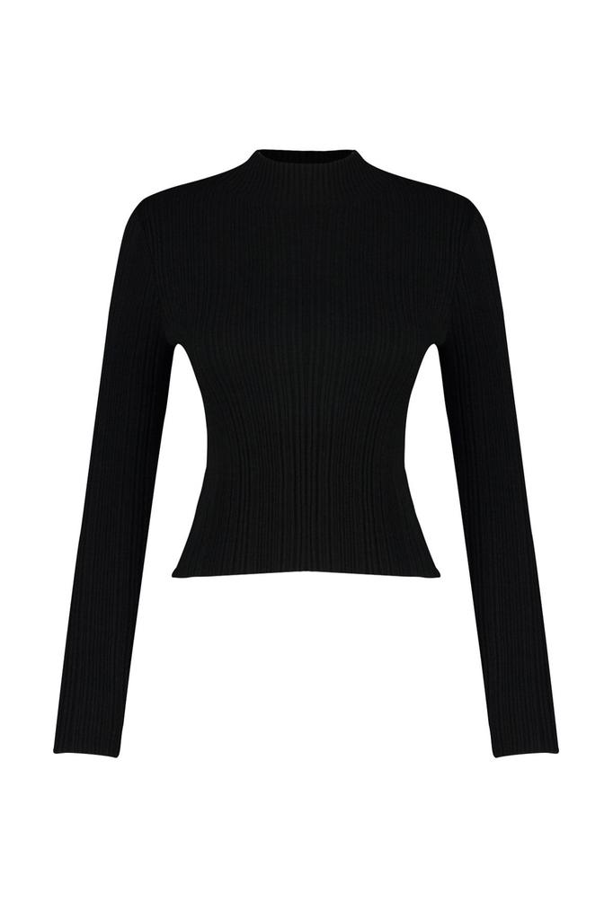 Women's Elegance Style Sweater Mink High Collar Knitwear Sweater