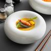European White Ceramic Tableware Salad Dessert Bowl Snack Plate Household Table Decoration Cake Plate Kitchen Utensils Porcelain