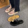 Xiaoxiangfeng Niche Fashion Toe Slippers Outer Wear In the Summer of 2025 New One-word Toe Toe Versatile Cool Slippers