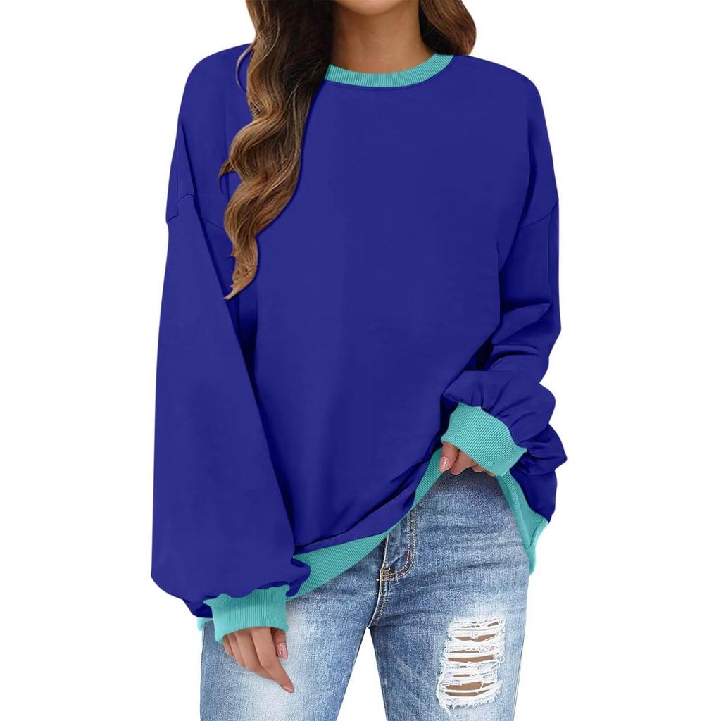 Women's  Sweatshirt Casual Long Sleeve O Neck Loose Pullover Tunic Top
