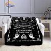 Satanic Gothic Witchcraft Blanket Ouija Board with Hands Occultism Flannel   Soft Four Seasons Portable Camping