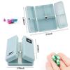 7 Compartments Portable With Dual Lid Pill Case Box Folding Weekly Pill Organizer