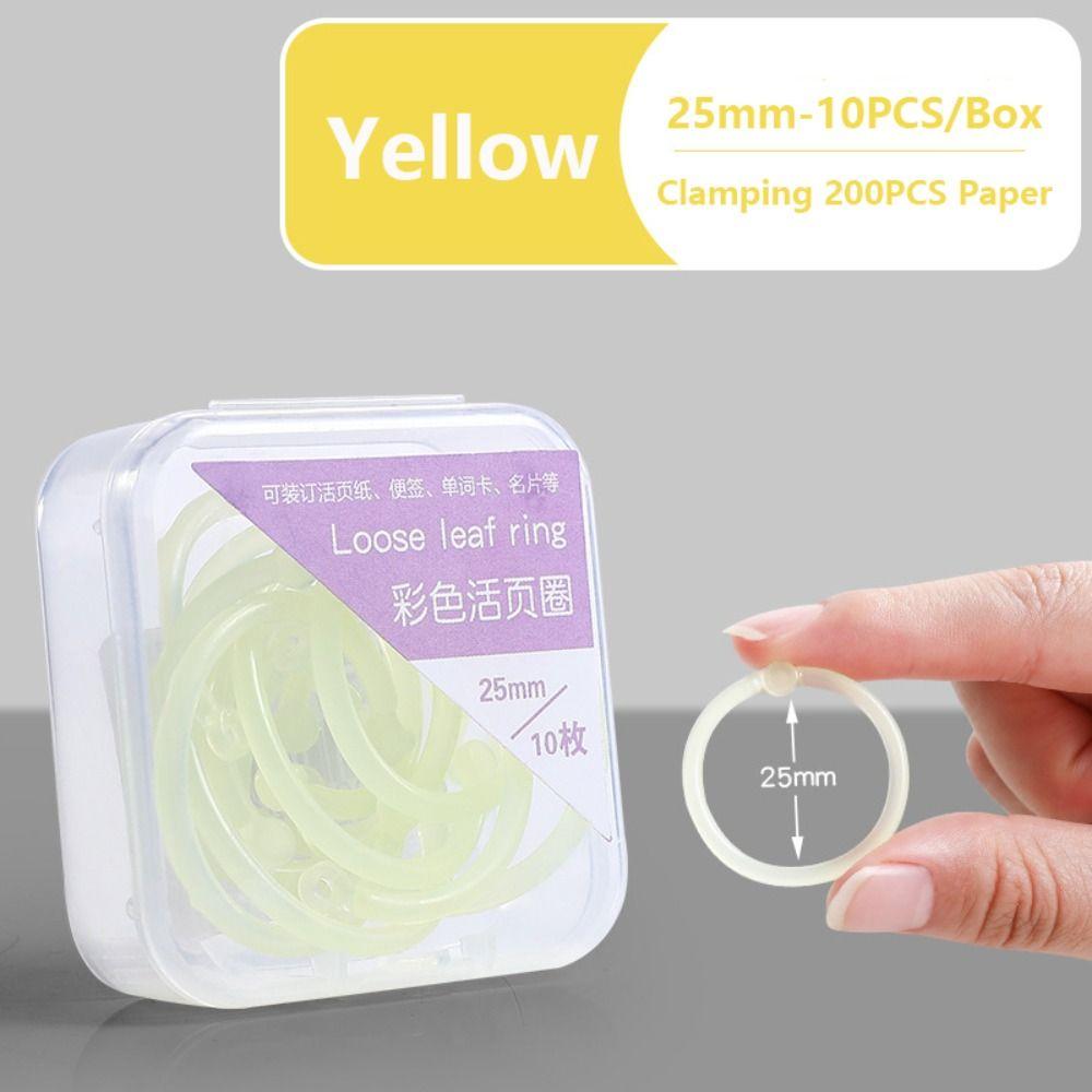 DIY Binder Ring 15/20/25mm Loose Leaf Paper Fixing Clip Loose-leaf Book Hoops  School Office
