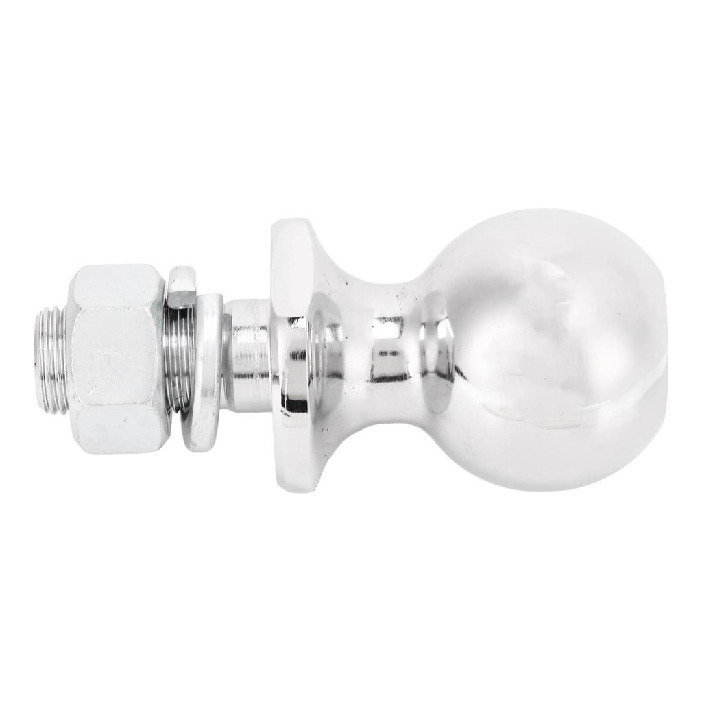 Steel + Chrome Hitch Ball, Hitch Ball Kit 1-7/8" Diameter Chrome Hex Nut Hitch