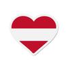 Aimant Coeur Drapeau Autriche - Multicolore - 10 Cm - 50 Pièces - Résine Synthétique - Mixte