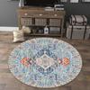Bohemian Ethnic Round Carpet - Retro Style for Bedroom, Living Room, and Tent