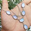 Opalite Gemstone 925 Sterling Silver Plated Unisex Fashion Necklace SH-62