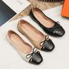 Fashion 2025 Soft Soled Shoes Ladies Foldable Flats Ballerinas Round Toe Bowtie Loafers Woman Barefoot Mocasins Daily Slip On Boat Shoes