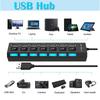 USB 2.0 Hub Multiport USB Splitter Power Adapter 4/7 Port Multi Extender Fast Charger Cell Phone Charger