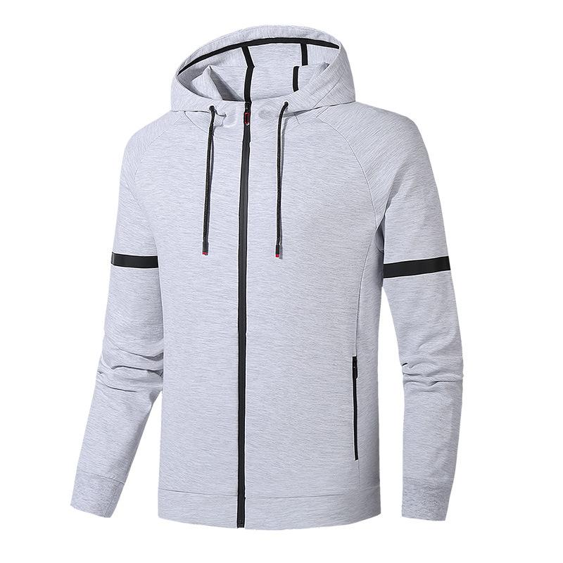 New Spring Autumn Cotton Men's Jacket Zipper Cardigan Sports Hooded Top Fashion Knitted Jacket L-8XL