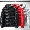 Winter Men Puffer Jackets Bubble Padded Clothes Shiny Detachable Hat Warm Waterproof No Wash Down Jackets Man Down Coats