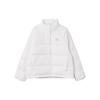 Puffy Solid Color Stand Collar Casual Down Jacket Women Outerwear White IK3195