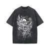 Dark Punk - Style Skulls And Wings, Cyber  Punk Style. Daily Prize Claim. A Retro Trendy Crew Neck Short Sleeve Top