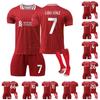 2425Liverpool Home Jerseys Sports Team Uniform Set Football Training Suit Set