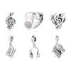 925 Sterling Silver Charms Beads Original Music Notes Piano Headphone Charm Fit Pandora Bracelet Necklace Diy Jewelry For Women