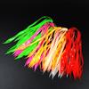 50 Pcs Luminous Silicone Streamer Red Orange Green Pink Silicone Skirts for Spinnerbait Buzzbait Rubber Jig Lures Squid Skirts