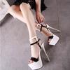 16CM Super High Heels Sandals Party Sexy Dress Shoes Women Thin Heels Platform