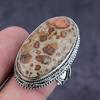 Leopard Skin Jasper Gemstone Handmade 925 Sterling Silver Gift Ring Size 7 C5l50