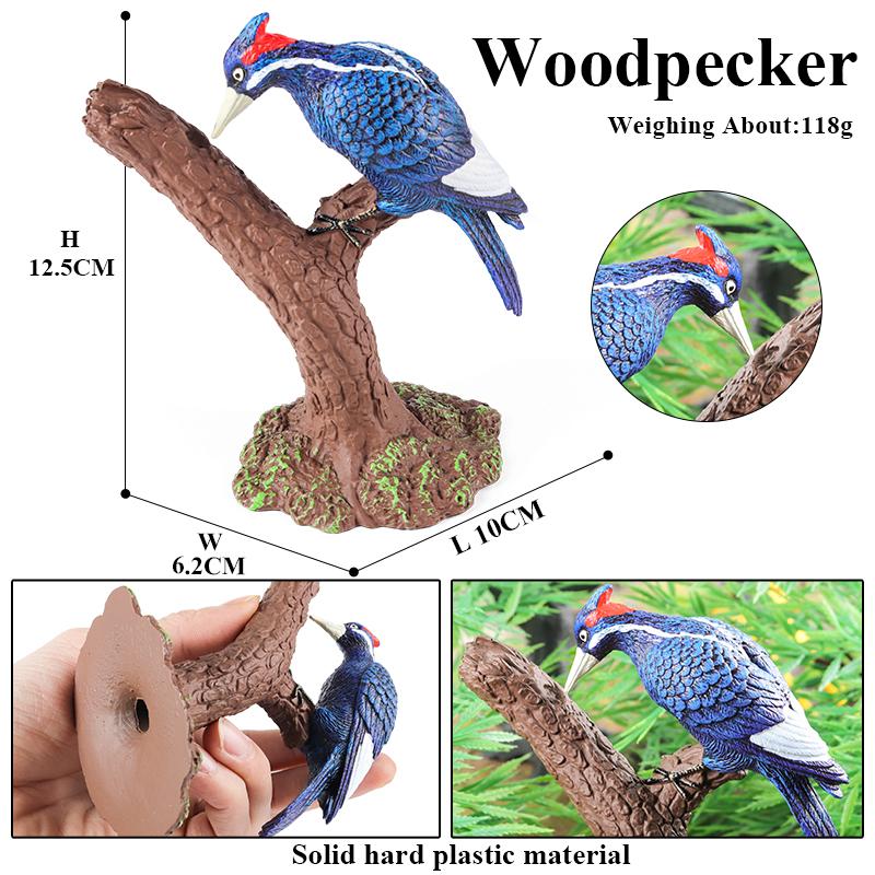 Oenux Bird Nest Animals Peacock Parrot Trogon Hornbill Owl Model PVC Action Figures Big Garden Decoration Cute Kids Toy Gift