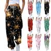 Women's Casual Fashion Christmas Printed Casual Sweatpants Elastic Waist Drawstring Pants