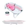 Baby Bath Foldable Bath for Babies Years Old Includes Thermometer Improved Sponge Bath Net Easy To Store Design for Babies Kids Bath Safety Baby Bath
