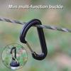 10Pcs Climbing Carabiner Heavy Duty Lightweight Portable Outdoor Hiking Camping Backpacking D-shaped Ring Buckle Snap Hook Clip
