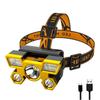 2022 LED Headlamp Strong Light Super Bright Head-Mounted Flashlight Outdoor Rechargeable Night Fishing Headlight 5 Light Sources