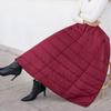 Autumn Winter Women's Plus Size Thickened Warm Solid Colour Mid Length Zipper Skirt Comfortable Windproof Warm Skirt