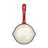 Deep Frying Pan Cast Iron Enamel Double Layers Nonstick Surface Long Handle Durable Sturdy Saute