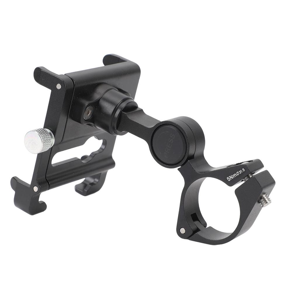 Phone Mount Aluminum Alloy Adjustable Anti Slip Cycling Handlebar Mounted Cell Phone Holder for