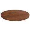 342965 vidaXL Round Table Top Dark Brown Ø30x1.5cm Solid Treated Oak