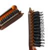 Cat Ear Boar Bristle Hair Brush Amber Foldable Portable Comb Pocket Collapsible Travel Massage Styling Tool Salon Women Gift