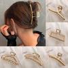 New Women Fashion Gold Hollow Geometric Metal Hair Claw Headband Hair Clips Barrette Hairpin Hair Crab Hair Accessories